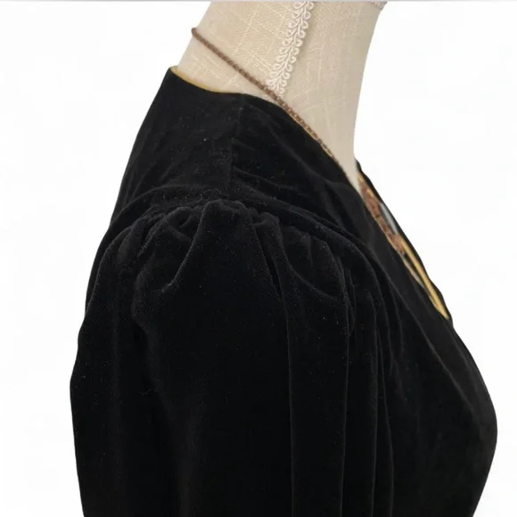 Vintage Black Velvet Bolero Jacket - Picture 4 of 7